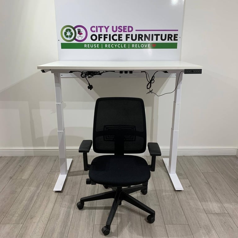 Used Office Furniture! ♻️ Pro Electric Sit-Stand Desk, Dual Motor, Memory Settings🚚