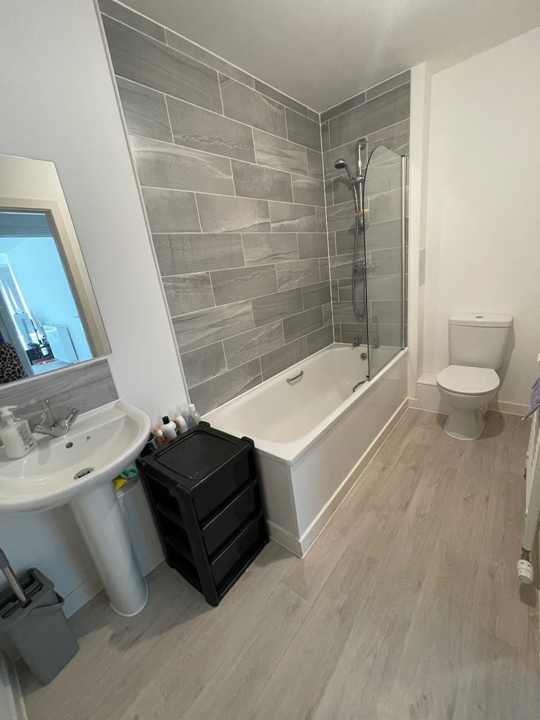 A spacious room available in a 2 bedroom apartment.