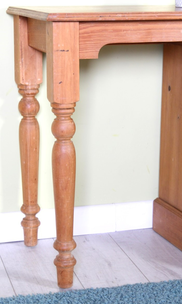 Delivery Options - Quality Made Pine Dressing Table Waxed 4 Drawers Turned Legs