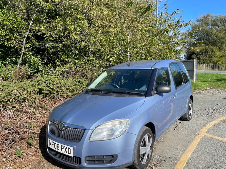 SKODA ROOMSTER 1.2 HTP PETROL MPV 08 REG SERVICE HISTORY MOT JANUARY 31ST 2026 LOW INSURANCE 45+MPG