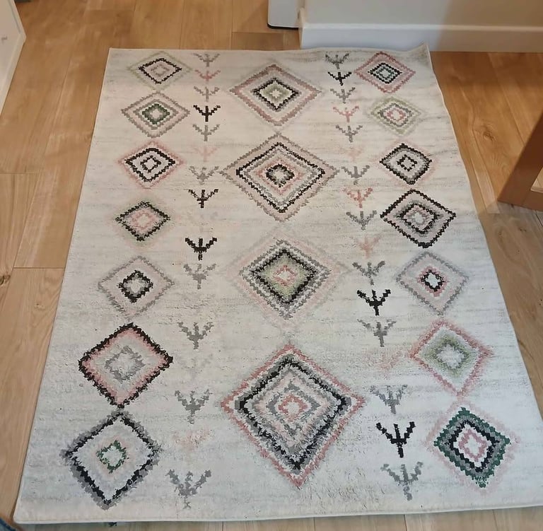 image for Habitat blush pink berber rug 