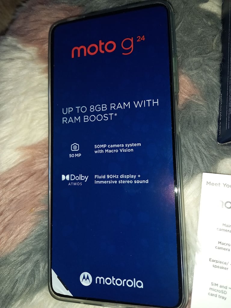 Motorola G24 mobile phone used twice