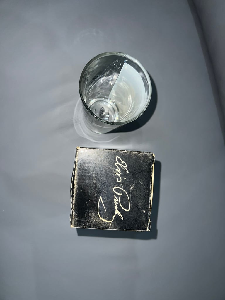 Elvis Presley glass with his signature 