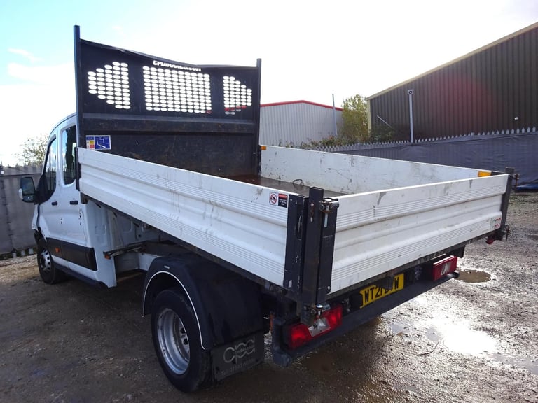 2021 21 REG FORD TRANSIT 350 LEADER ECOBLUE DIESEL TIPPER 7 SEAT DAMAGED SALVAGE