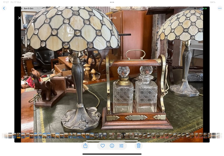 Pair of Tiffany style lamps in good working order