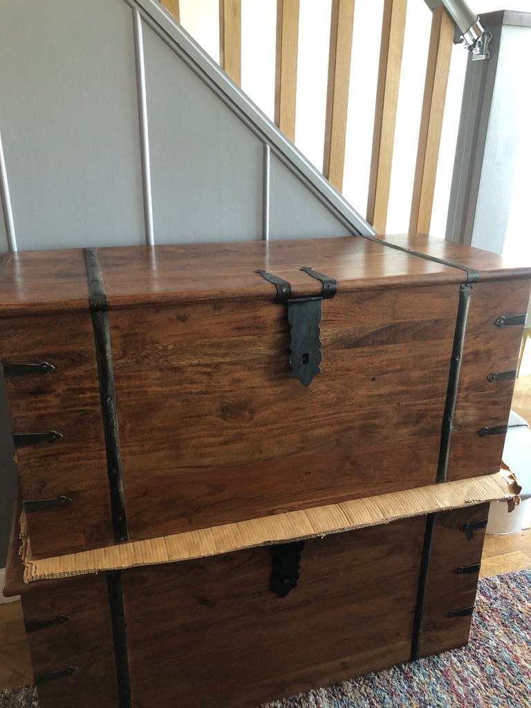 Set of 3 New Wooden Storage/Blanket Chests 