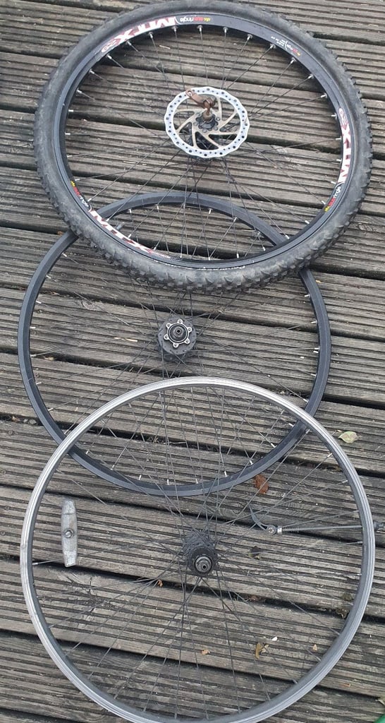 image for For sale is a lot of 3 wheels