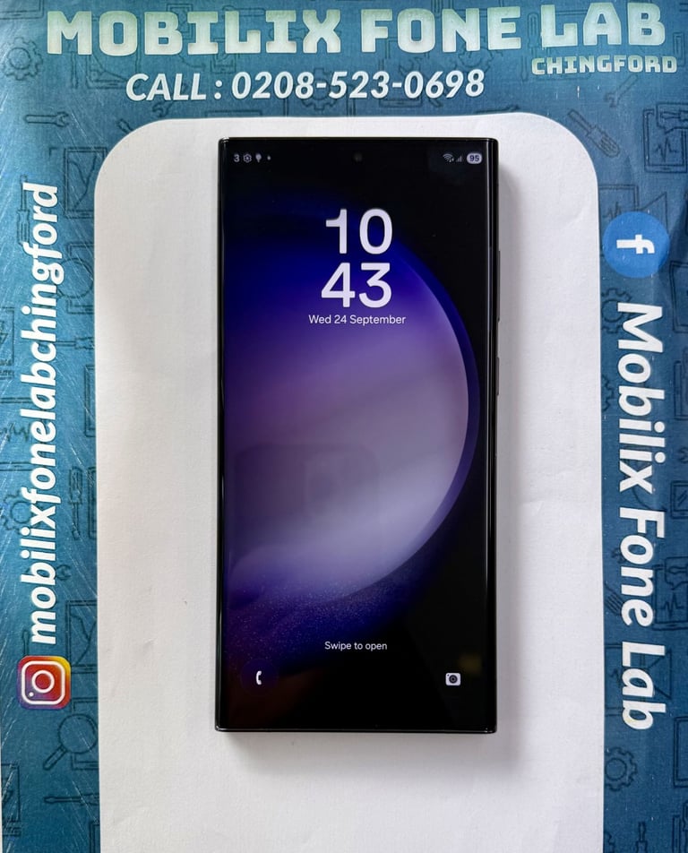 image for Samsung Galaxy S23 ULTRA Black 512GB Storage 12GB RAM Dual Sim Unlocked Android Version 15 