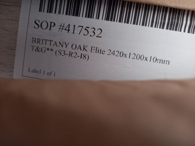 image for Shower Panel Brown Brittany Oak Elite Wall Panel 2420mm h x 1200mm w - Mermaid