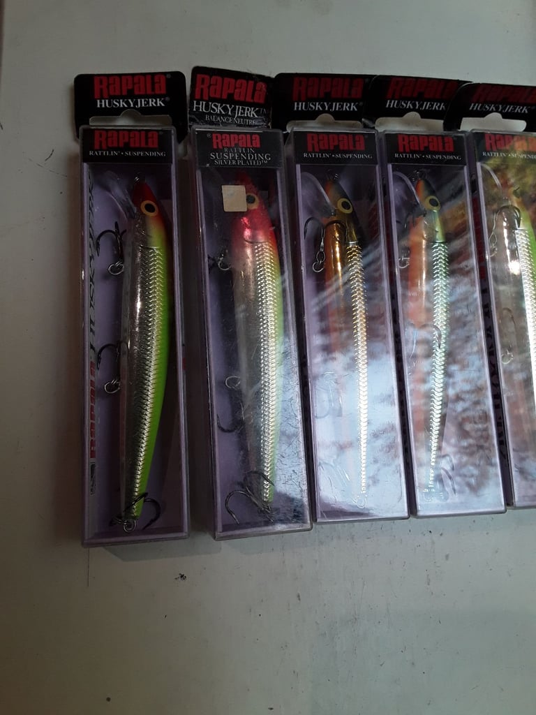 A Selection Of Husky Jerk HJ12 Rapala Lures 