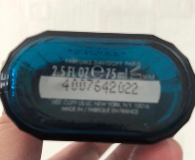 Davidoff “Cool Water” aftershave Eau De Toilette over half bottle 75ml