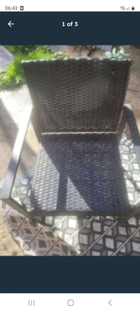 image for Rattan garden chairs x2 and side table 