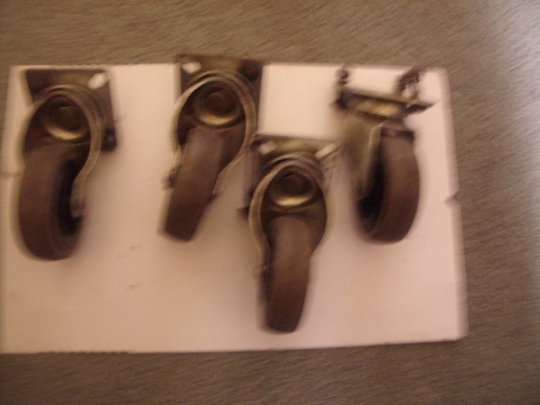 4 x swivelling wheels approx 3inches diameter x 7/8inches