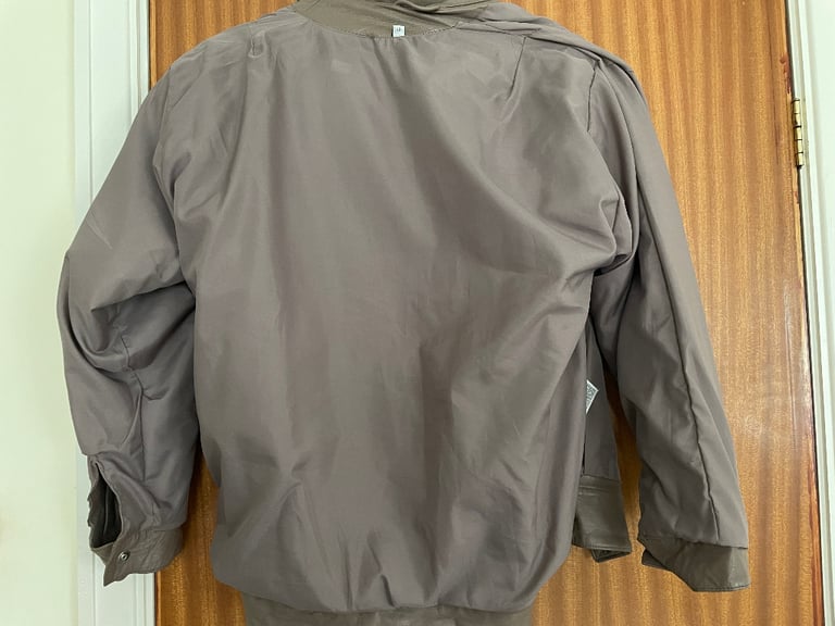 Ladies Vintage Taupe Coloured Leather Jacket
