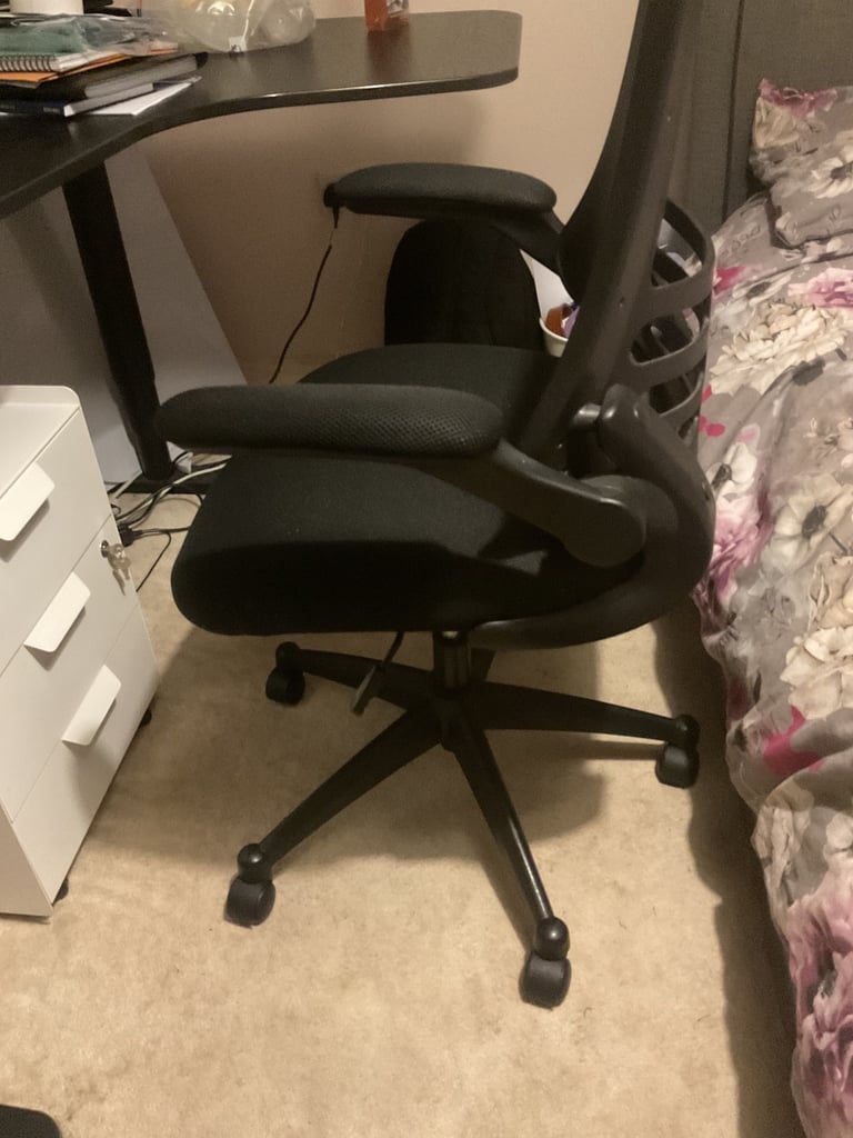 image for Black Corner Standing Desk & Office Chair - £120 (Collection Only)