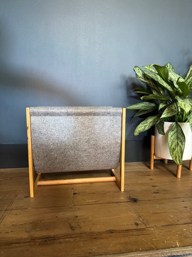 John Lewis felt / wooden magazine rack