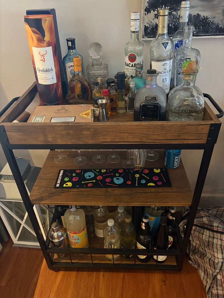image for Industrial-Style Bar Cart / Drinks Trolley