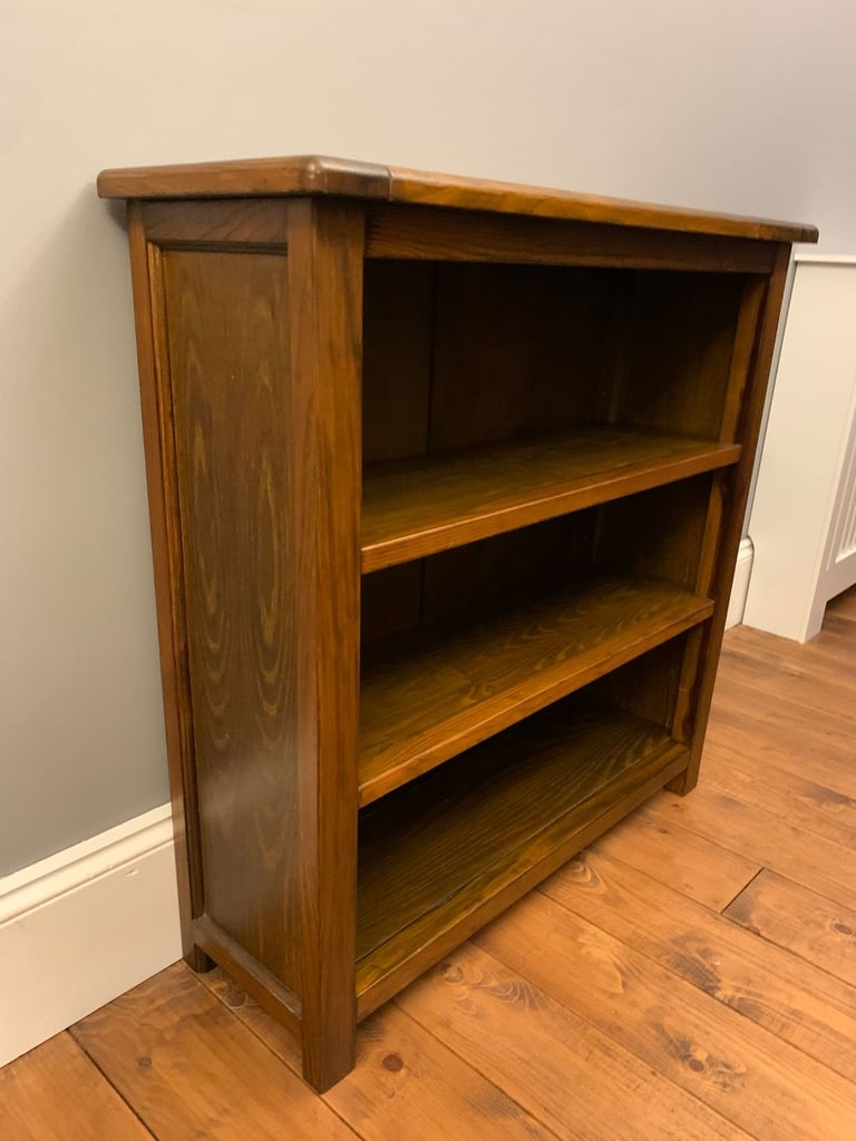 Low 3-Shelf Wooden Bookcases – excellent condition