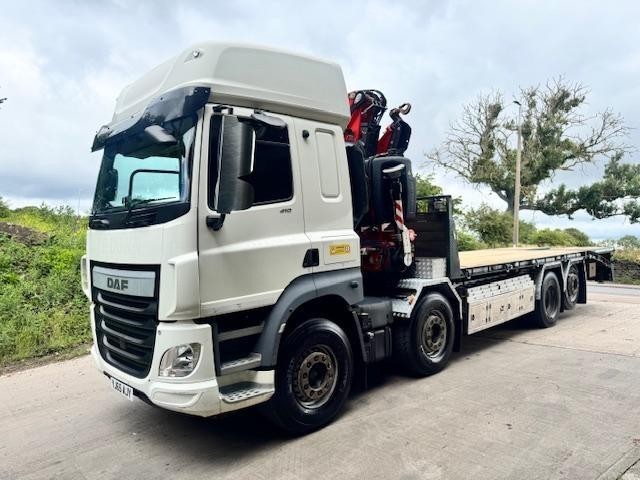 2016 DAF CF 410 E6 sleeper cab 8x2 cheese wedge beavertail Fassi F275 crane 