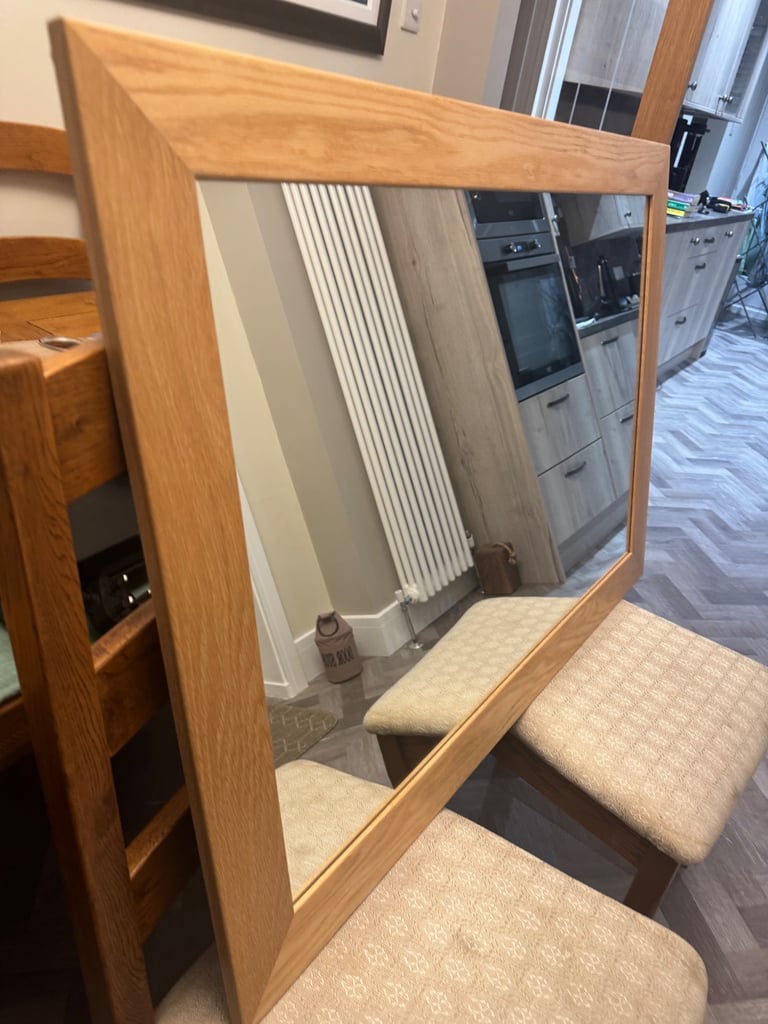 image for John Lewis Oak Framed Mirror