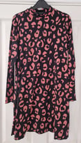 image for Black and pink leopard print dress