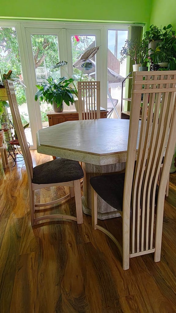 Marble table and 4 chairs