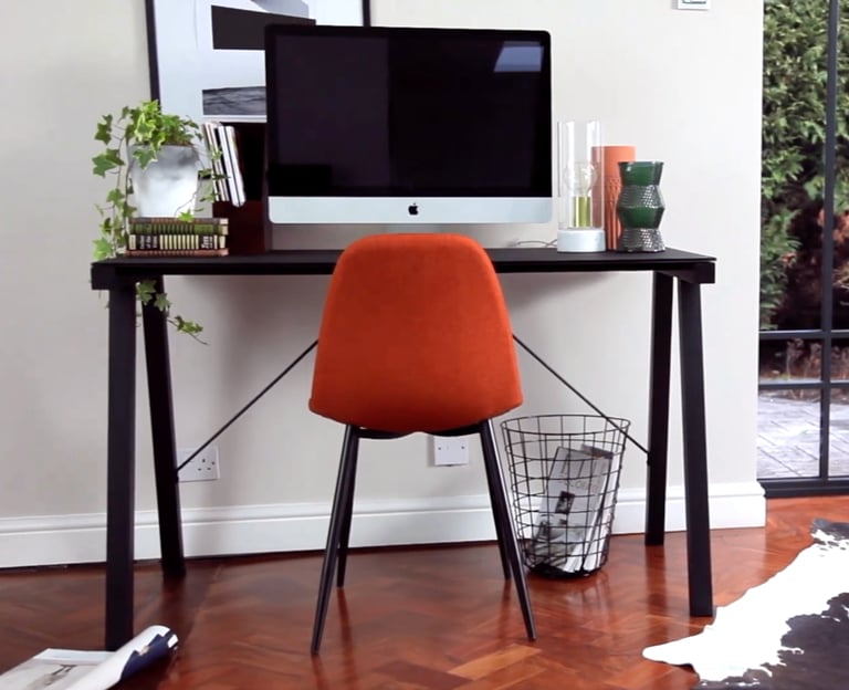 image for Danetti Cavour Black Glass Desk