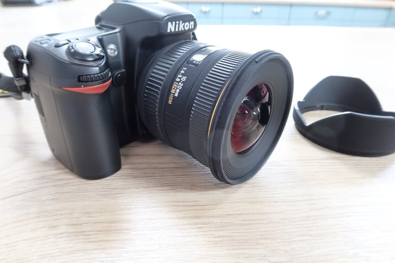 Nikon D80 with Sigma 10-20 zoom lens for sale.