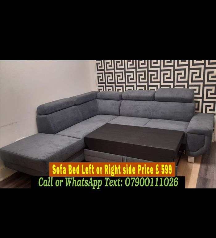 Corner fabric brand new3+2 seater recliner sofa bed in Wimbledon