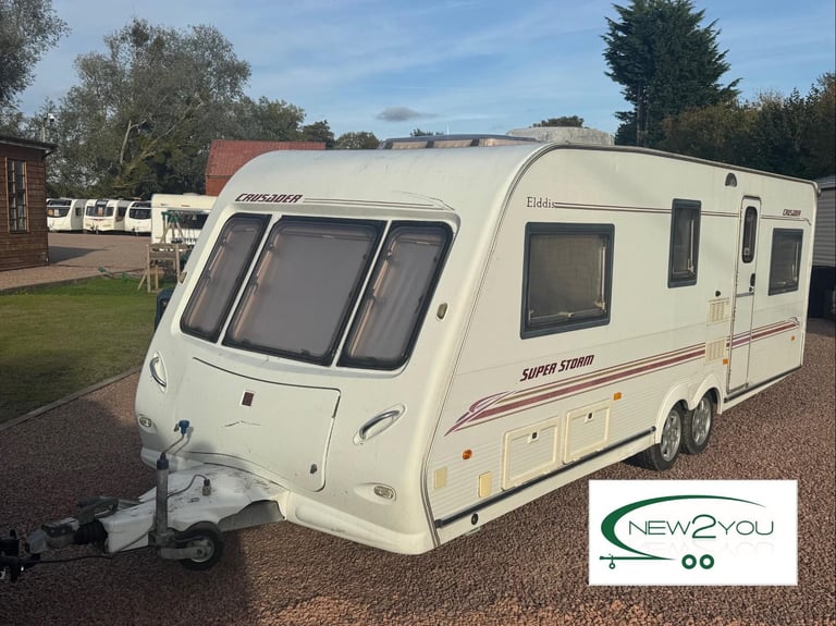 image for 2002 Elddis Crusader Superstorm 6 Berth Twin Axle Caravan - STOCK E216