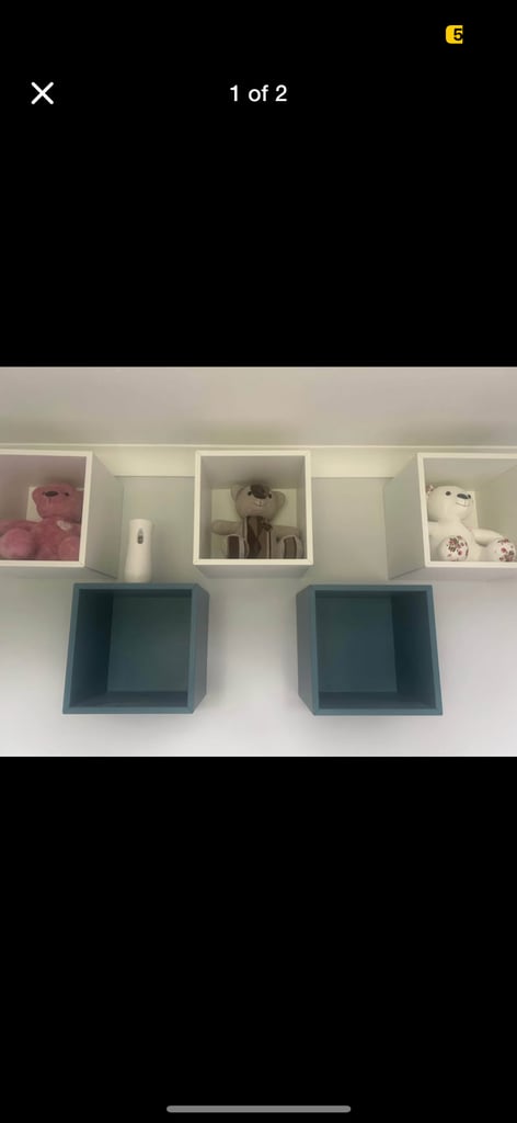 image for IKEA cube shelves with fittings 