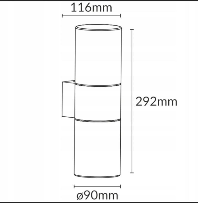 Exterior Up & Down Wall Light in Anthracite - Modern Aluminium Outdoor Lighting