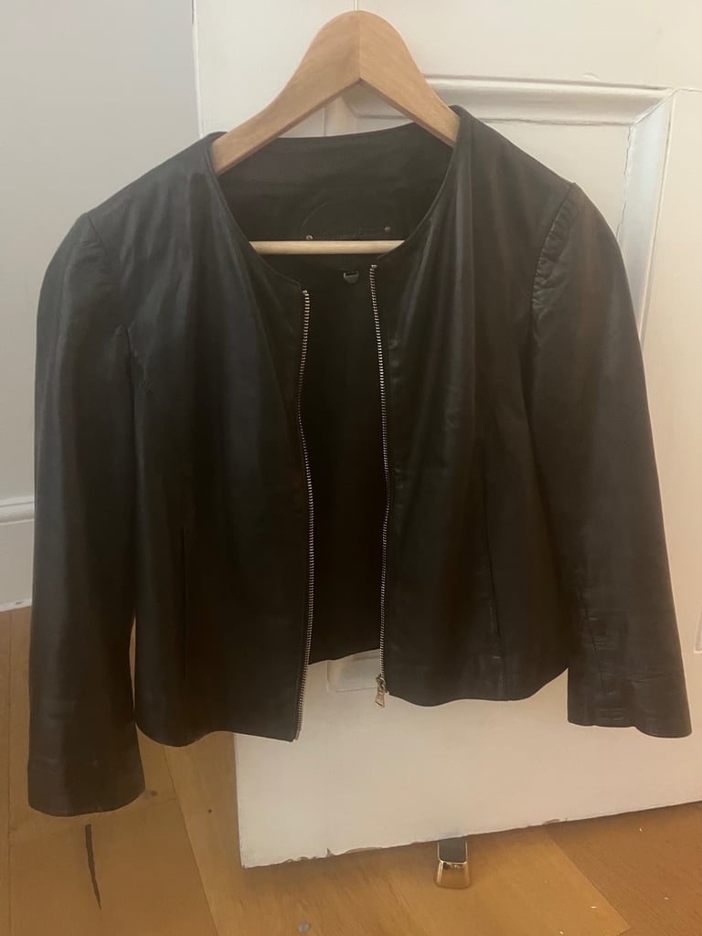 image for Leather jacket Massimo Dutti, size S