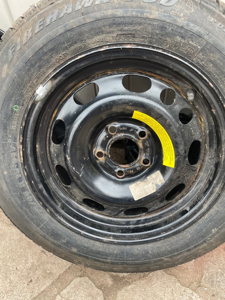 Steel wheel with new tyre 