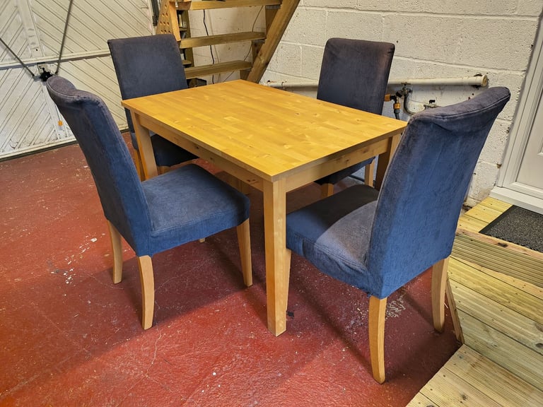 image for Pine dining table and 4 chairs