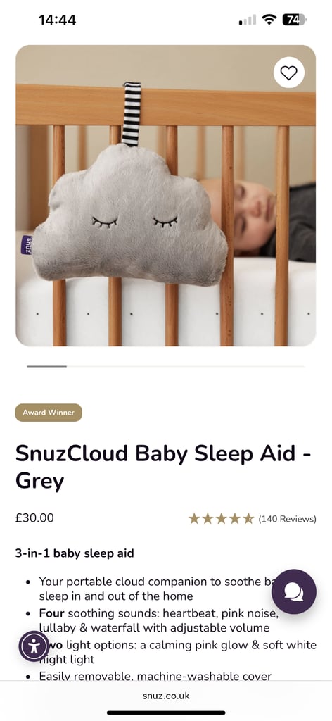 Snuz pod with snuz cloud 