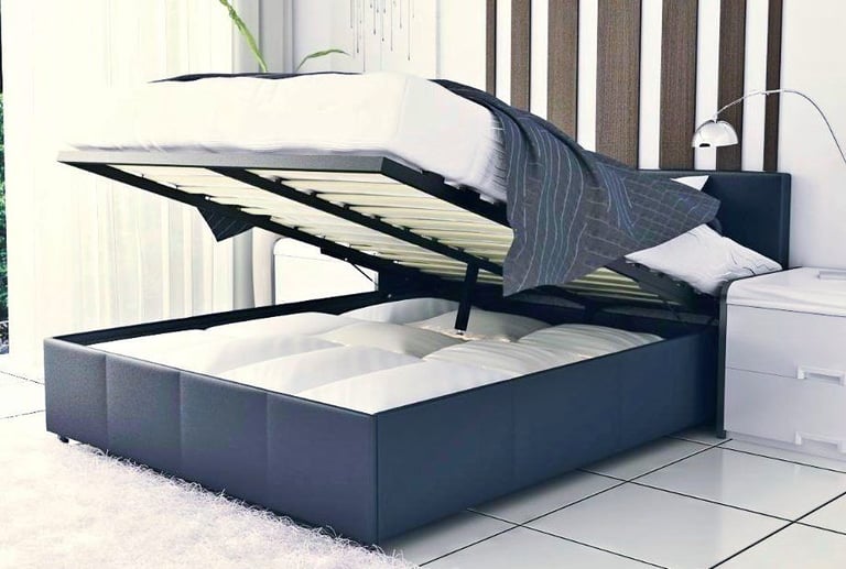 image for ** Elegant Finish – Double Ottoman Bed, Optional Mattress, 20% Off COD !! **
