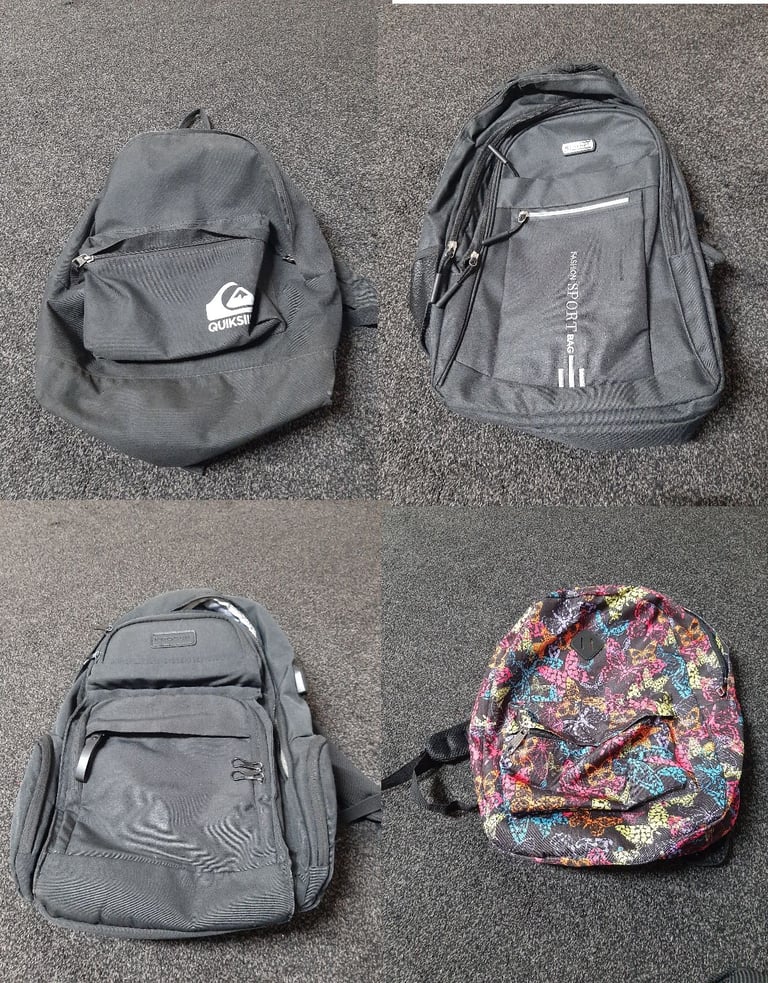 4X Back Packs Free For Collection -- All Bags Used and Zippers have problems 
