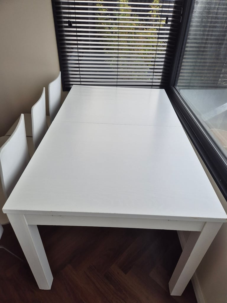 White Extendable Dining Table 