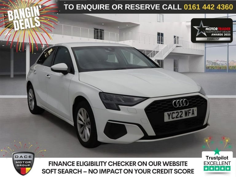 image for 2022 Audi A3 1.0 TFSI 30 Technik Sportback 5dr Petrol Manual Euro 6 (s/s) (110 ps) Hatchback Petr...