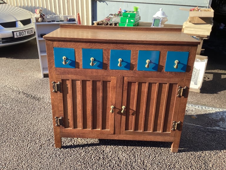 image for HEALS ARTS AND CRAFTS OAK CABINET