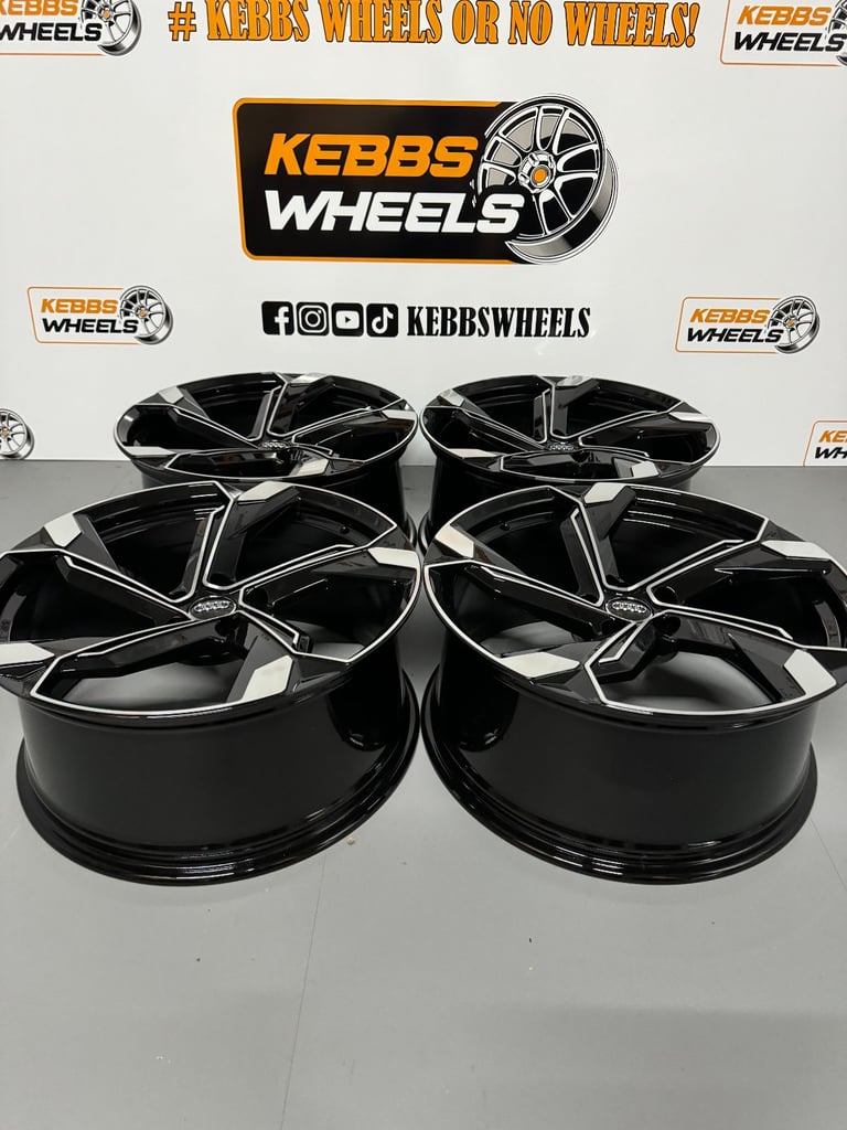 19" AUDI 2023 RSQ8 STYLE ALLOY WHEELS A3 A4 A5 A6 A7 A8 S3 S4 S5 S6 Q3 Q5 VW GOLF MK5 MK6 MK7