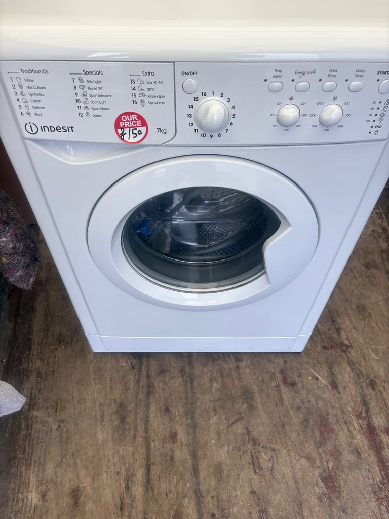 image for 🔥INDESIT 7KG WASHING MACHINE AS NEW £150 DELIVERED 🔥6 MONTHS WARRANTY 🔥DENTON APPLIANCES 