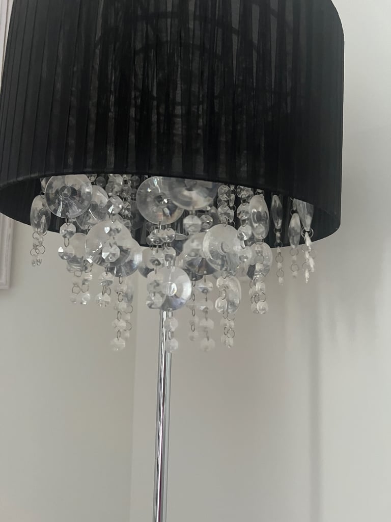 Black and crystal floor lamp 