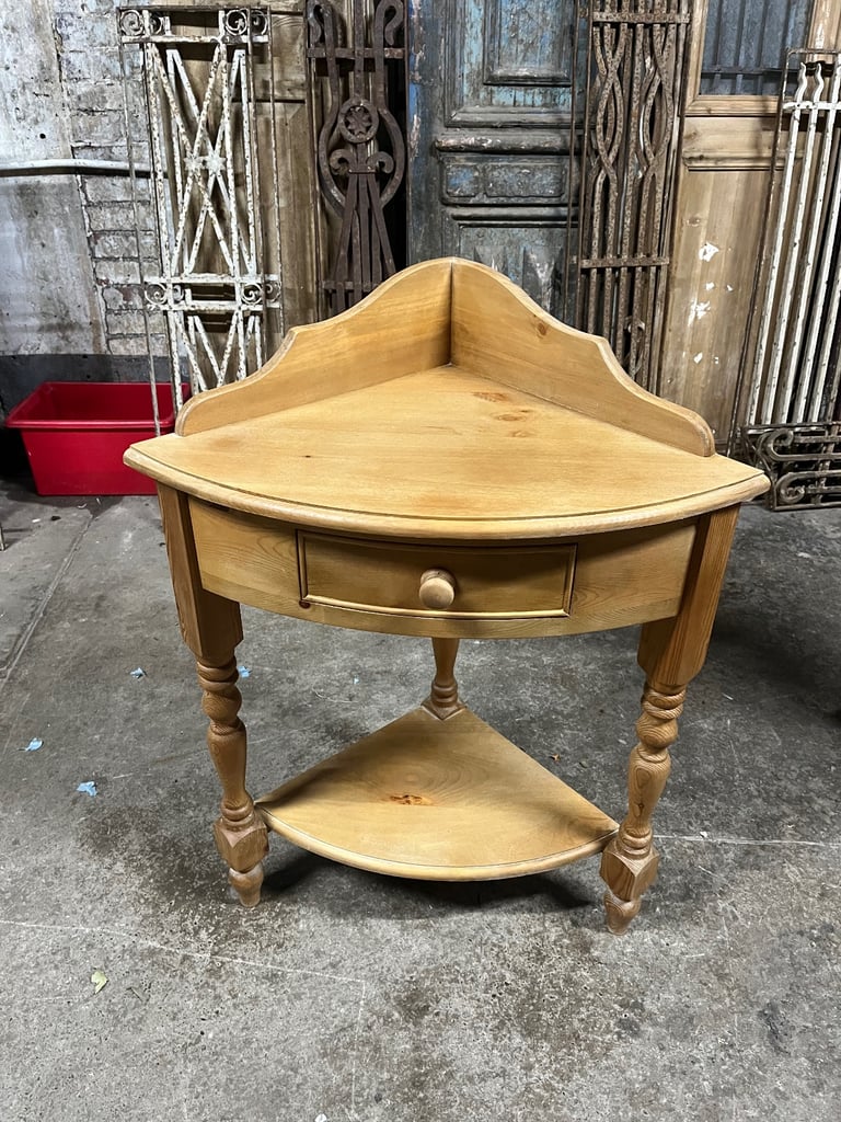 image for Solid pine corner table / unit 