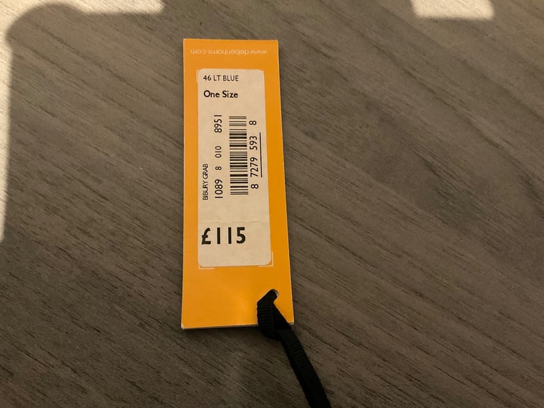 Bailey & Quinn Soft Leather Handbag & Dust-bag, Light Blue Excellent Condition