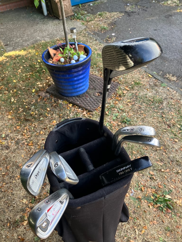 Men’s Golf Clubs Half Set Ideal Starter Set With Cart Bag Carry Strap