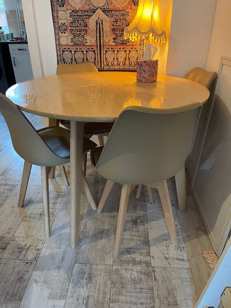 Dining table and chairs