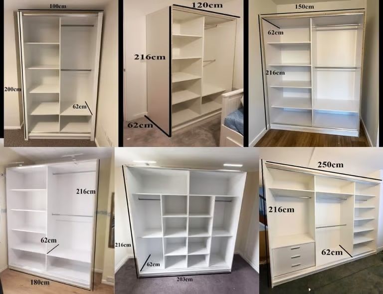 Stylish Sliding Wardrobe with Mirrors: Available in 2 or 3 Doors - Fast Delivery