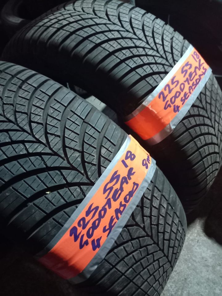 225 55 18 Goodyear 4 seasons Matching pair Only £80 fitted and balanced open 7 days a week